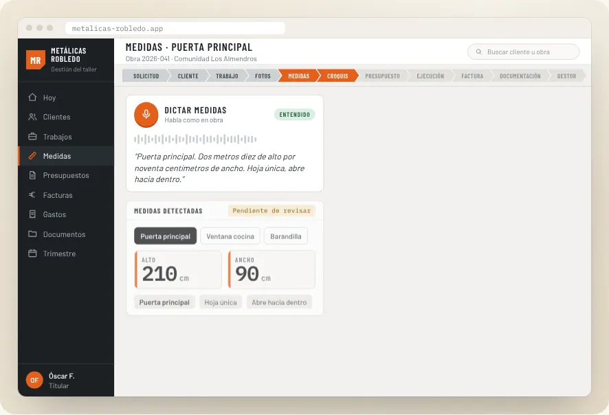 Mockup de Oficios y gremios, vista de ordenador